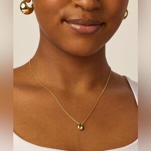 NWT 14K Gold Plated Dainty Pear Pendant Necklace, AVAILABLE IN GOLD OR SILVER